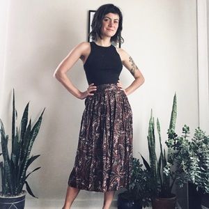 Vintage paisley midi skirt